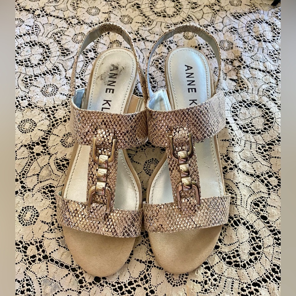 🔥Anne Klein Flex Snake Skin Wedge Sandal🔥